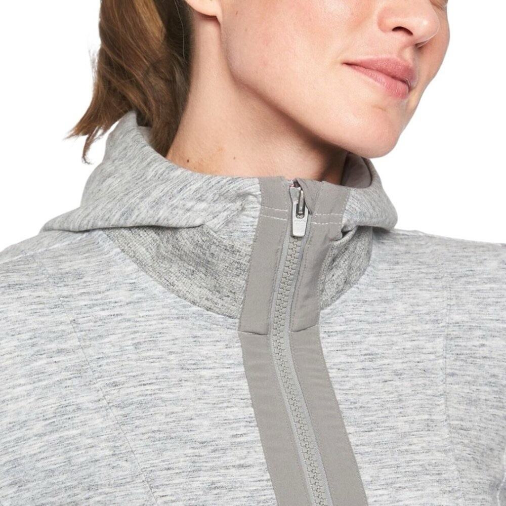 Athleta Fitted Victory Hoodie Heather Gray XS Active Outdoor Yoga Casual Grey - Picture 2 of 13